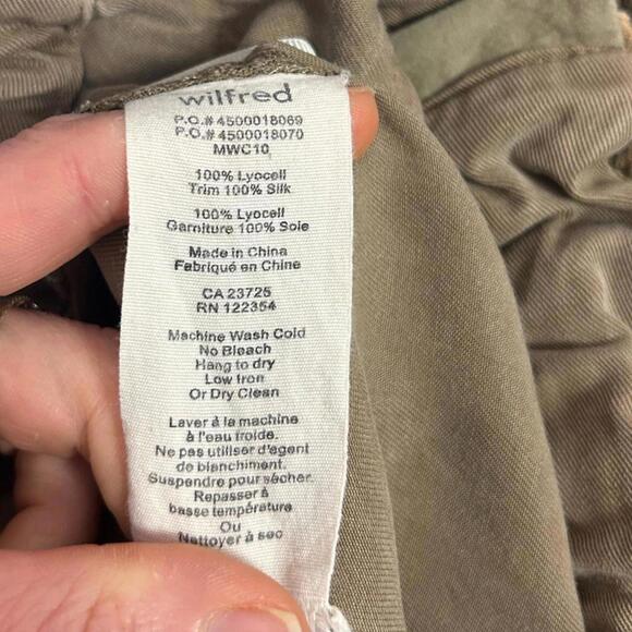 Aritzia l Wilfred Casual Silk Blend Shorts 4 - Picture 9 of 9